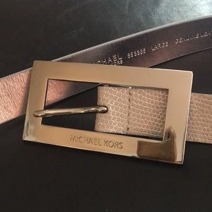 Michael Kors silver with silver buckle belt. LRG